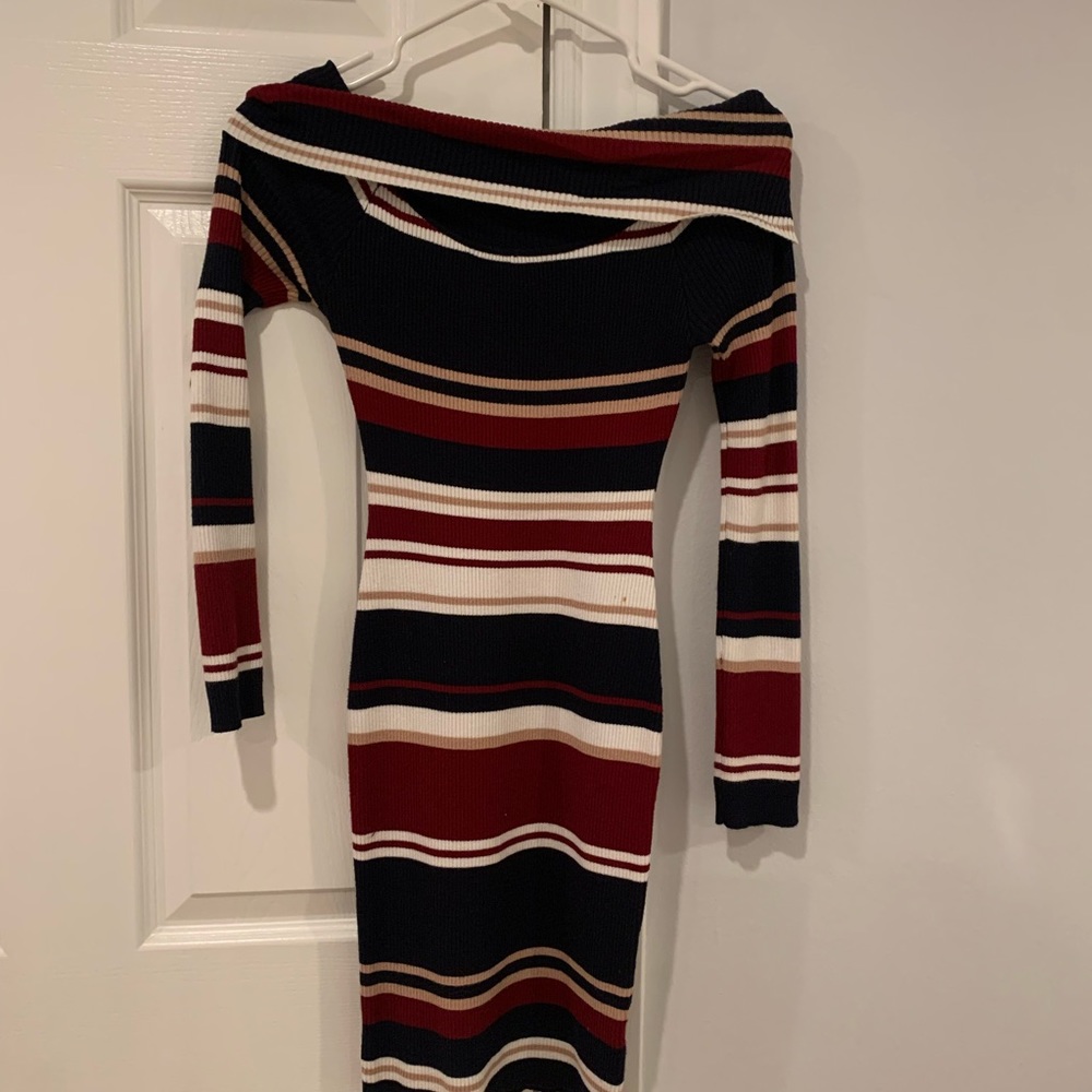 striped sweater dress